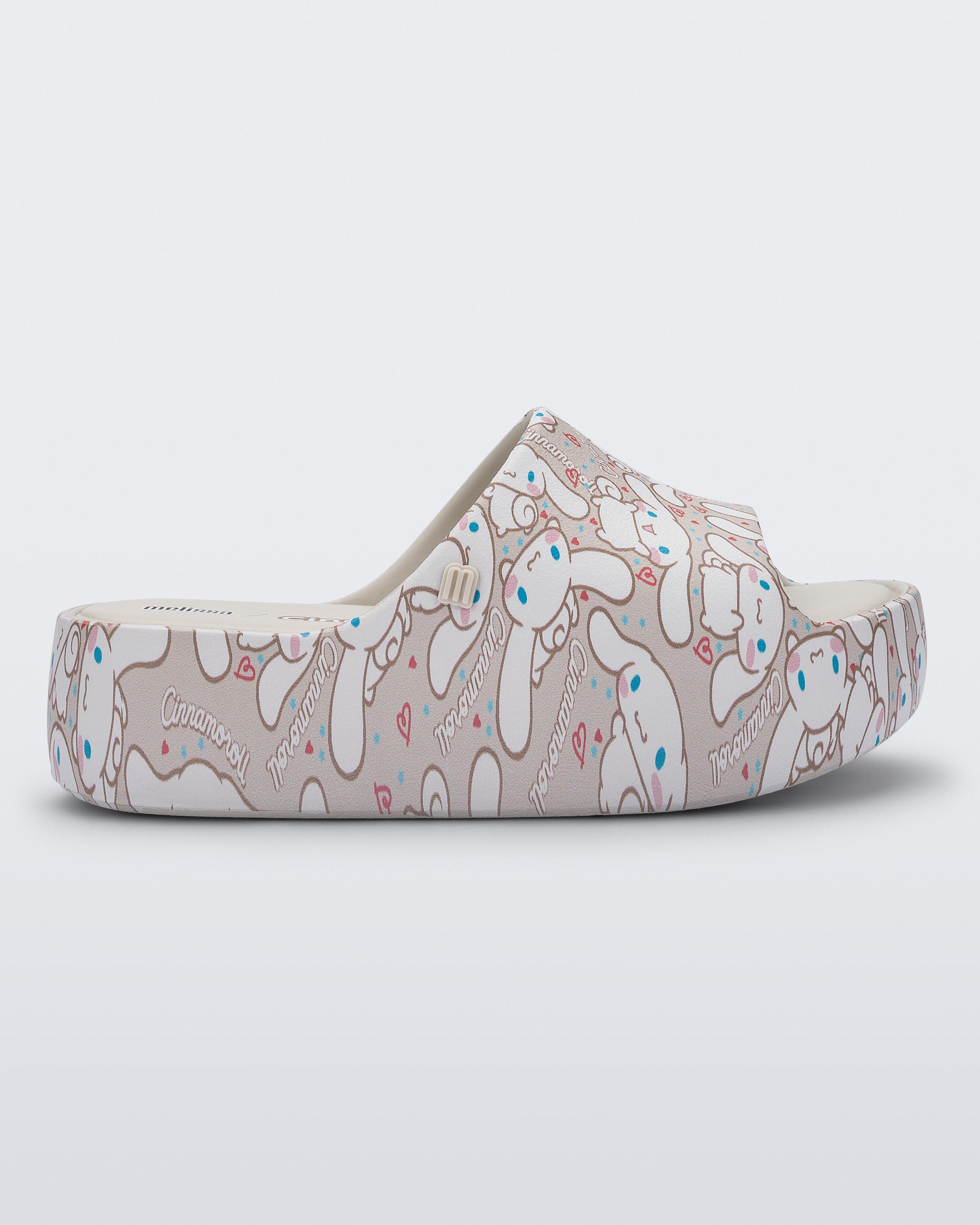 Slide Melissa Free Platform Slide + Hello Kitty and Friends Bege/Marrom