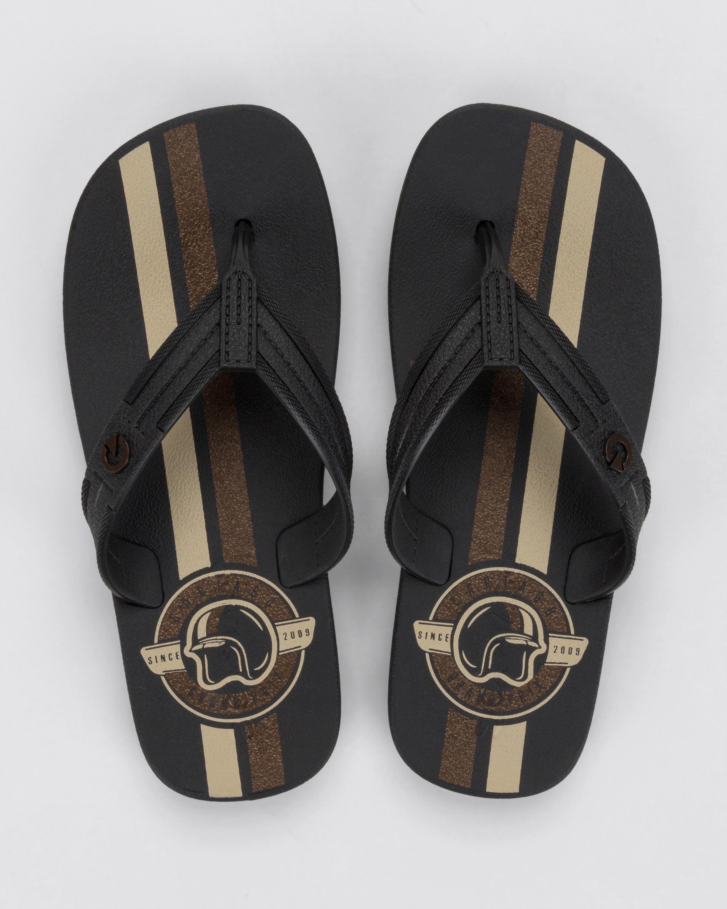 Chinelo de Dedo Infantil Cartago Atlanta Preto/Bege