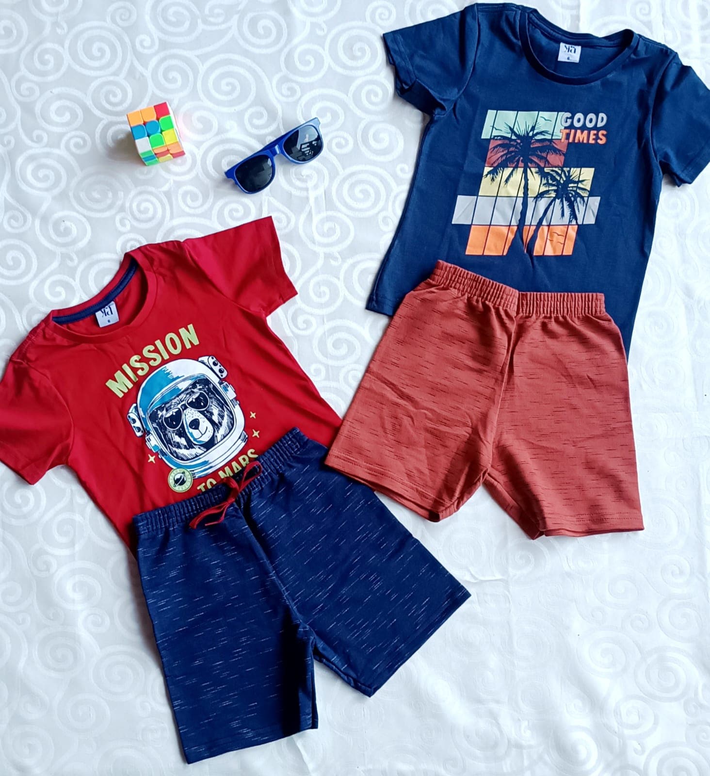 Kit 2 Conjuntos Infantil Menino Mission Astronauta e Good Times