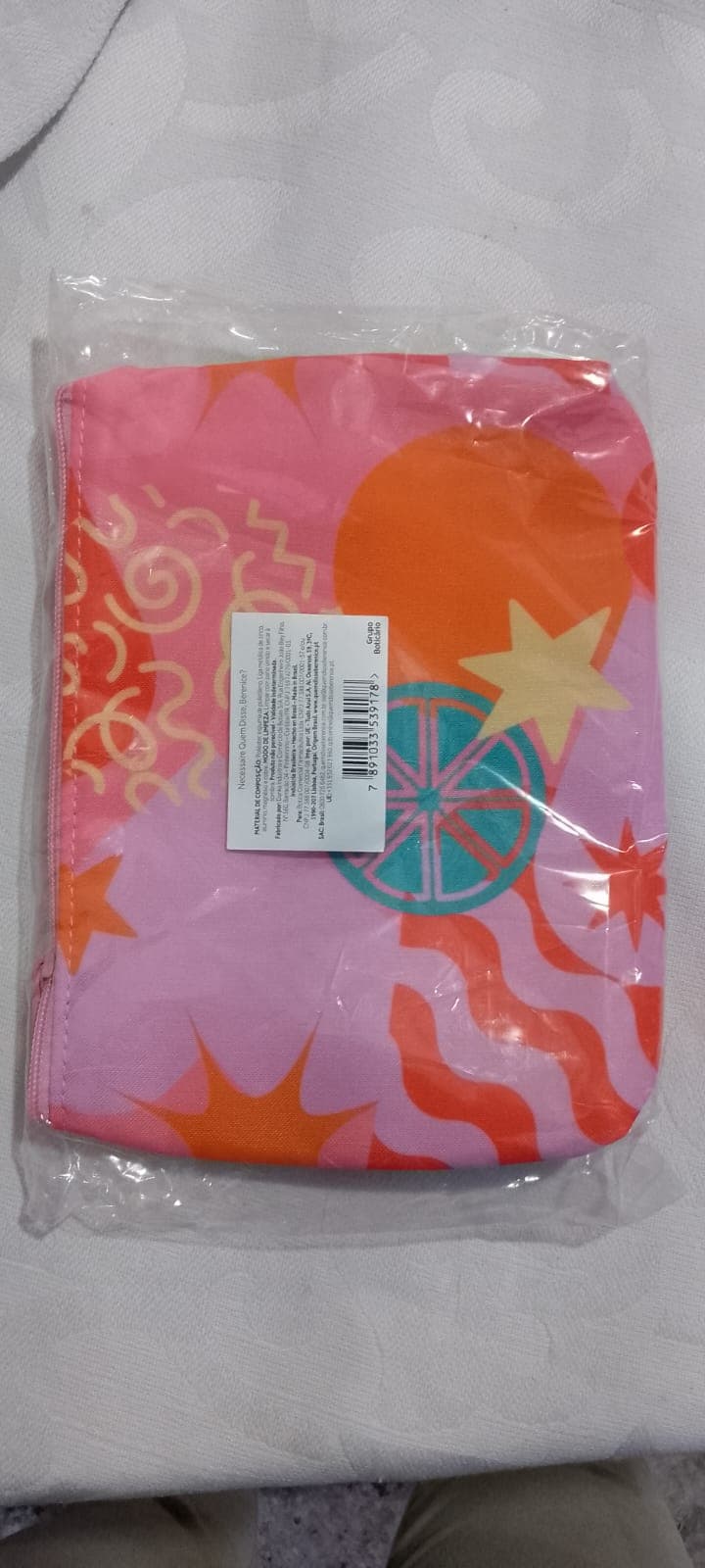 Nécessaire Quem Disse, Berenice? Natal estampada rosa