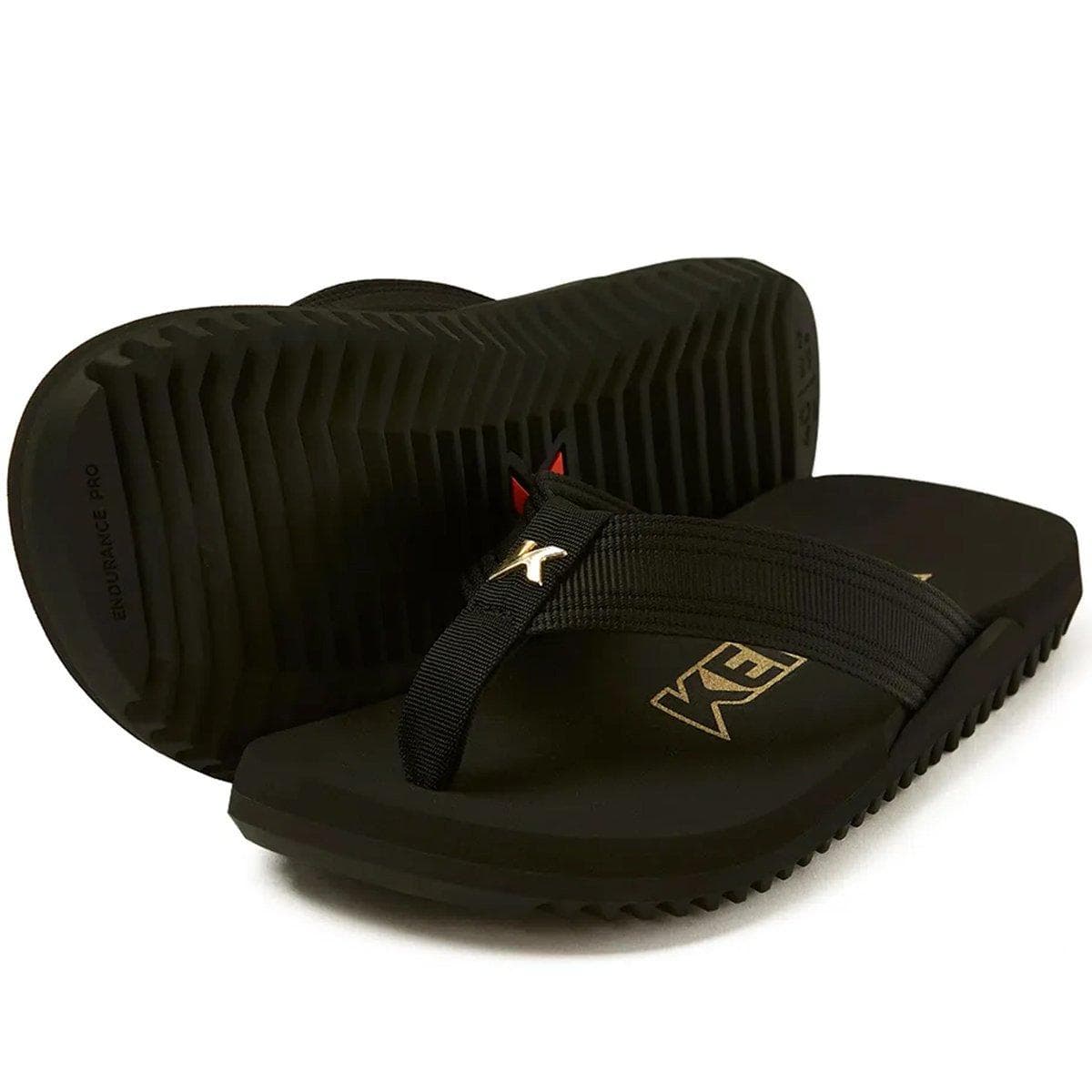Chinelo Kenner Masculino Preto/Dourado (NK6) - Tam. 40