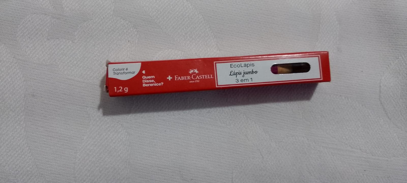 Lápis jumbo 3 em 1 Quem Disse, Berenice? Faber-Castell rosa