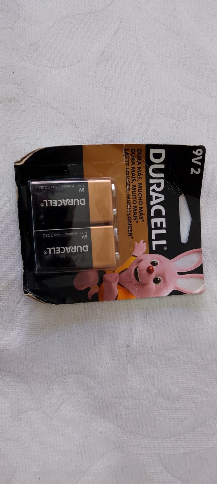 Bateria alcalina Duracell 9V cartela com 2 unidades