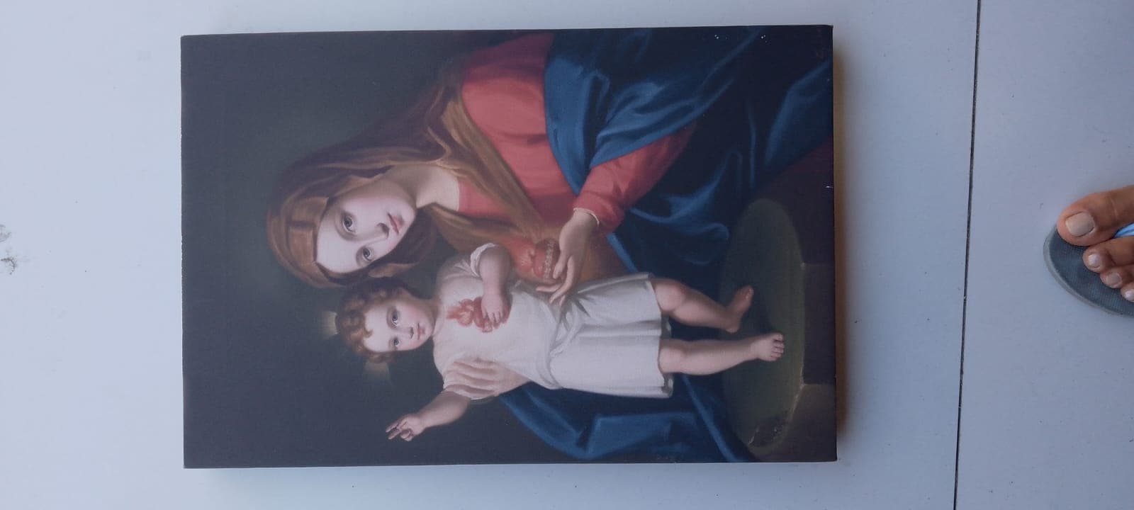 Quadro canvas Nossa Senhora com Menino Jesus Sagrado Coração