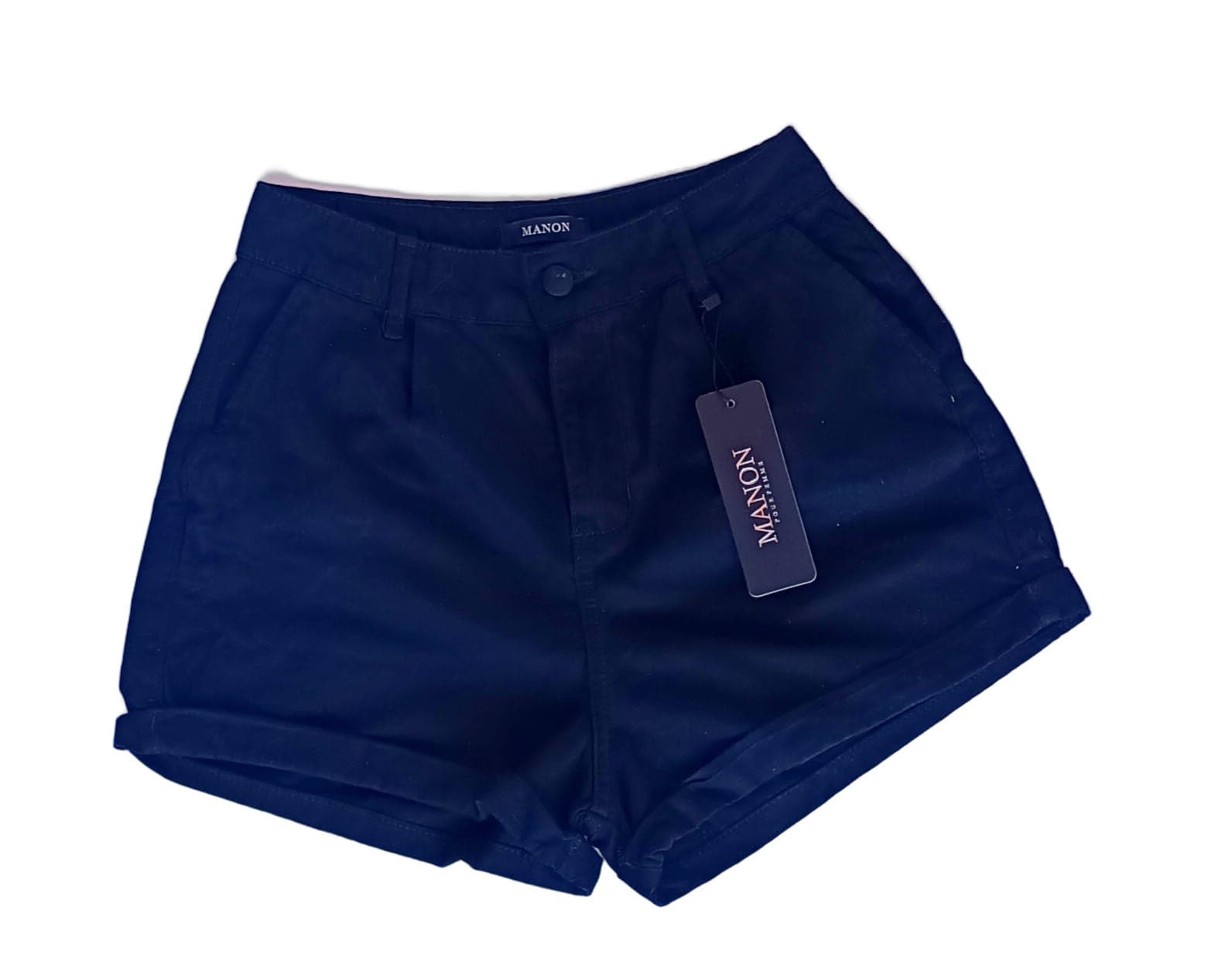 Short Manon Feminino Preto Cintura Alta