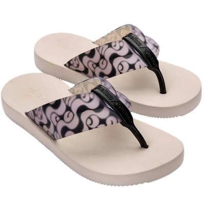 Chinelo Melissa Flip Flop Orla + Cosmo Bege/Preto