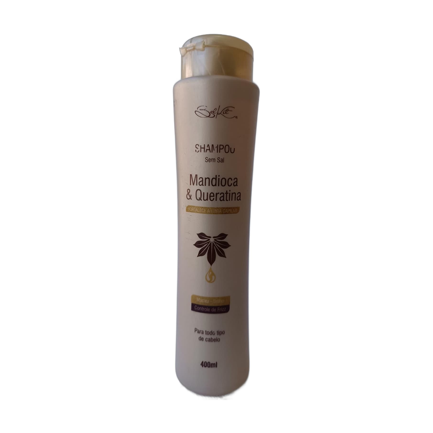 Shampoo Sem Sal Belkit Mandioca e Queratina 400ml