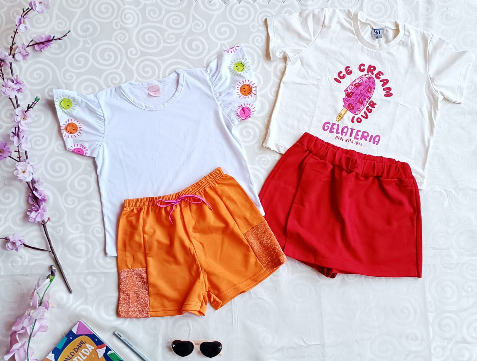 Kit 2 Conjuntos Infantil Menina Sois e Ice Cream
