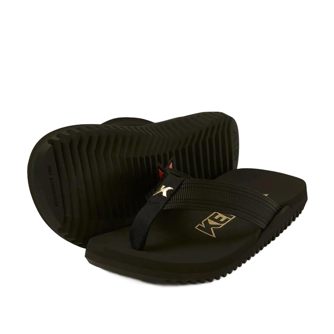 Chinelo Kenner Masculino Preto/Dourado (NK6) - Tam. 40