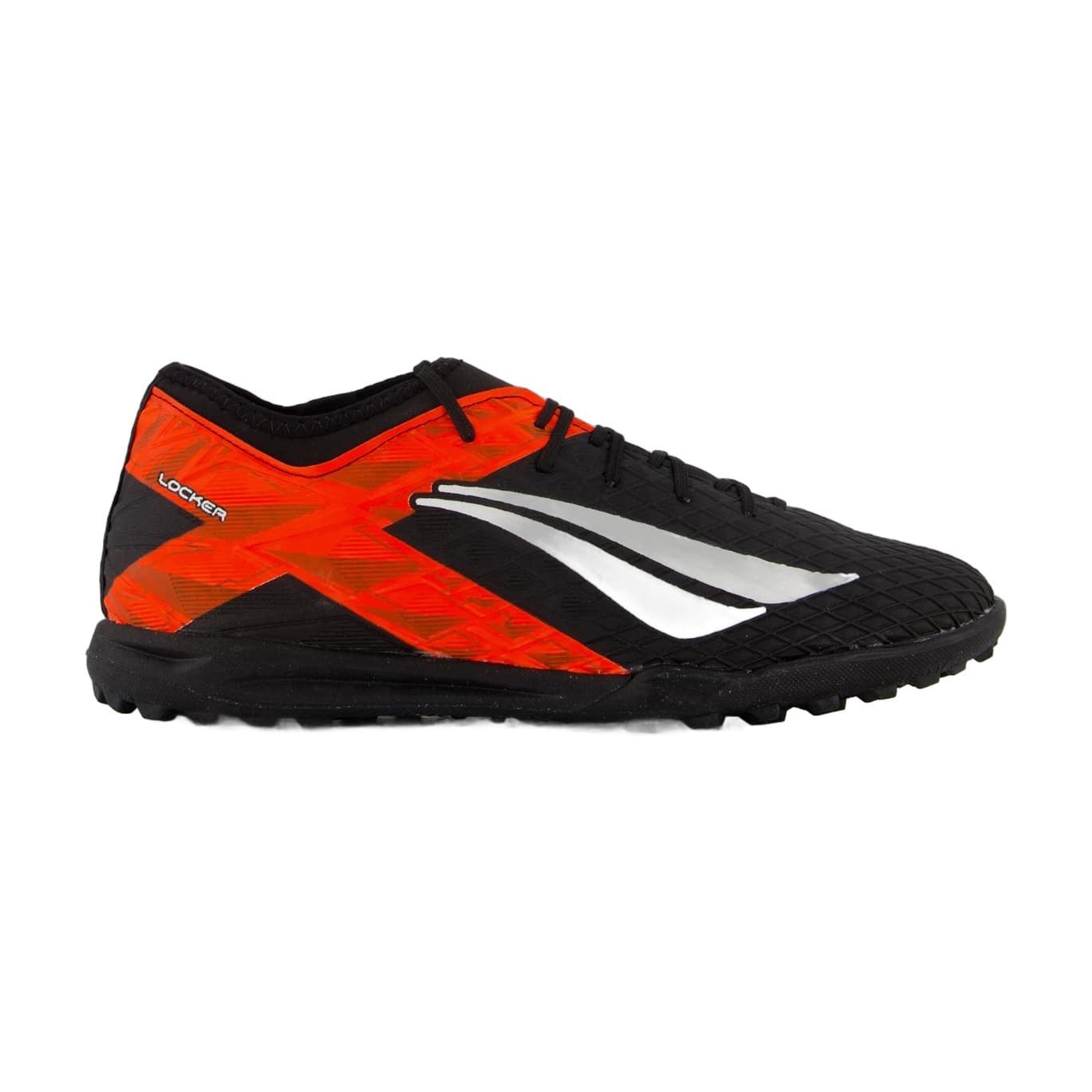 Chuteira Society Penalty RX Masculina Preta e Laranja