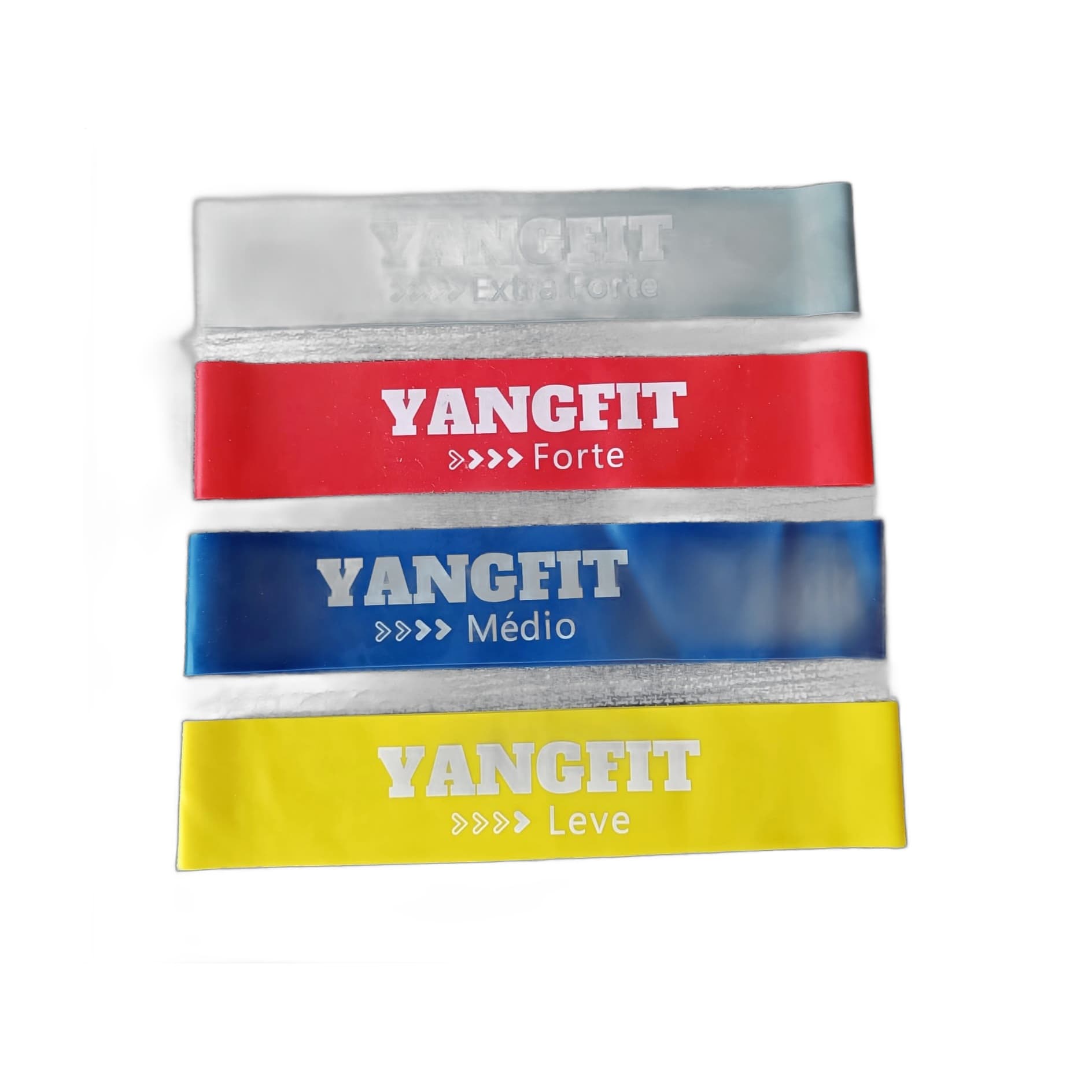 Kit 4 Faixas Elasticas Mini Band Yangfit