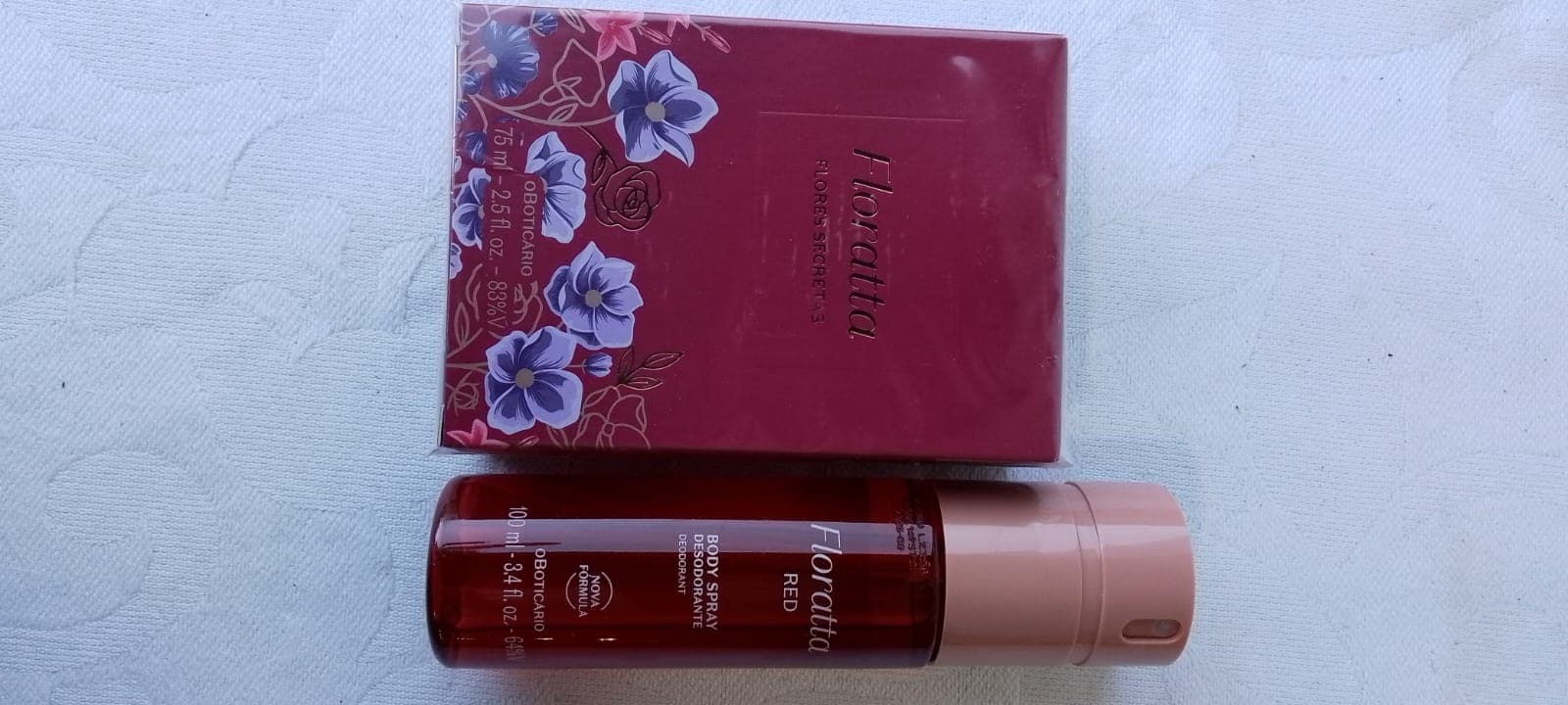 Kit Floratta Flores Secretas 75 ml e Body Spray Red 100 ml