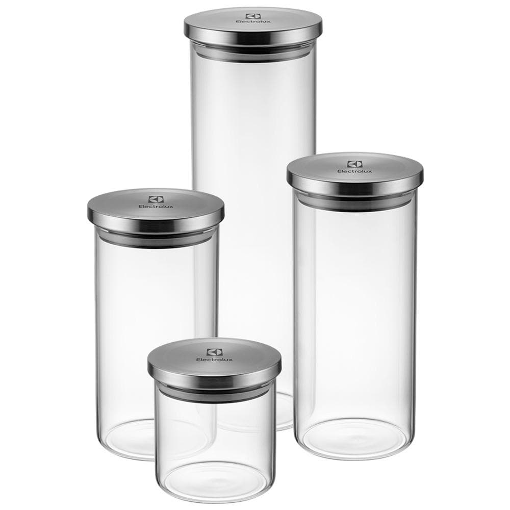 Conjunto de Potes Herméticos Electrolux com Tampa Inox