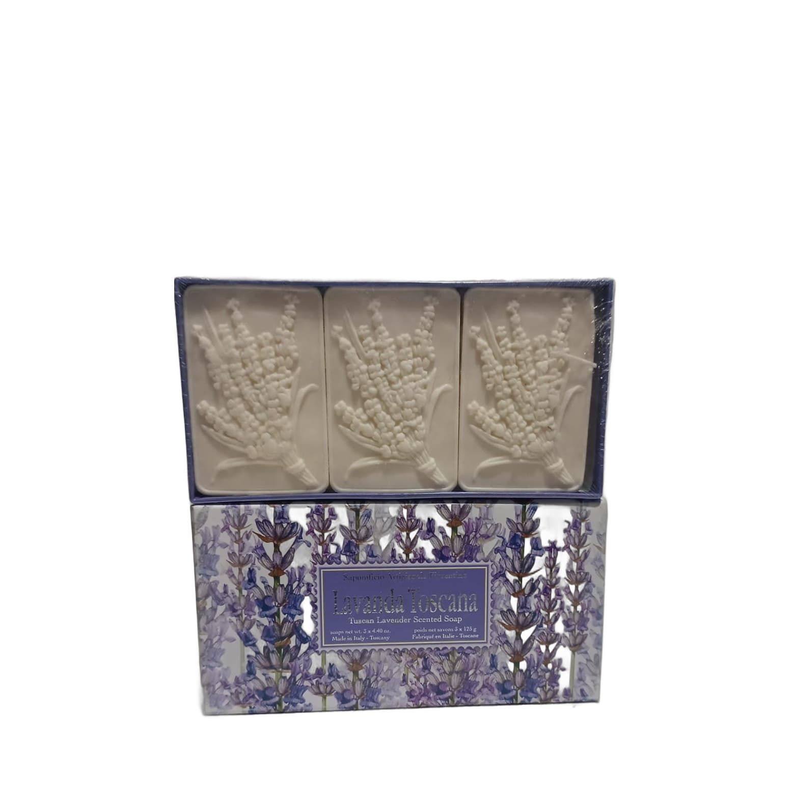 Kit 3 Sabonetes Italianos Saponificio Artigianale Fiorentino Lavanda Toscana 125g