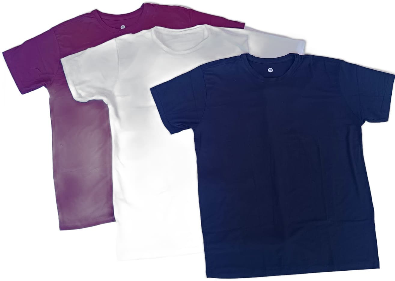 Kit 3 Camisetas Basicas Masculinas Vinho Branca e Marinho